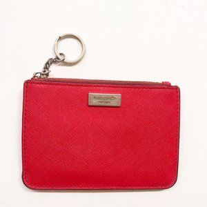 Kate Spade Small Red Zip Coin Card Pouch